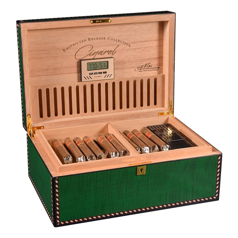 Emerald Gloss Wood Humidor - Image 5